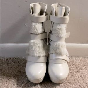 Juicy Couture Wedge/Fur Boots
